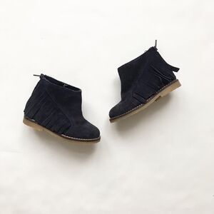 Zara navy blue fringe ankle boots EUC size 20(5)